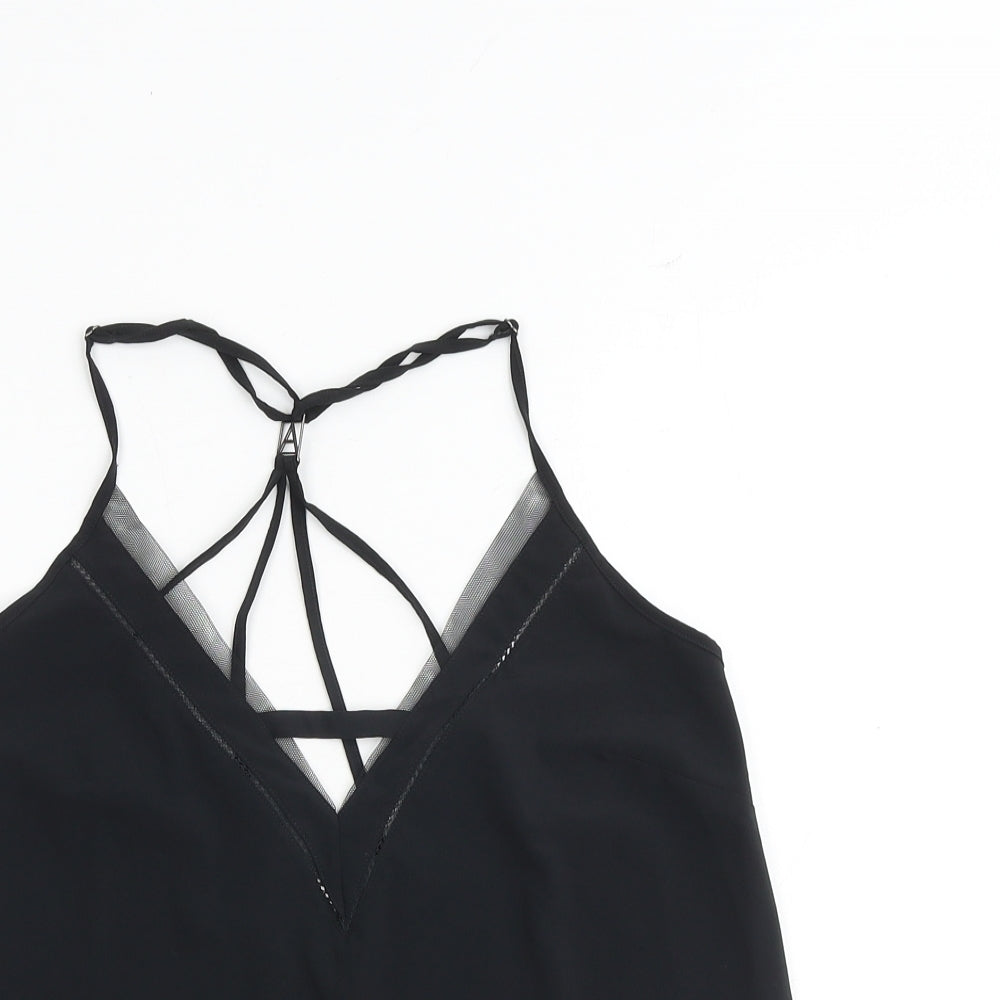 Autograph Womens Black Polyester Camisole Tank Size 8 V-Neck - Strappy
