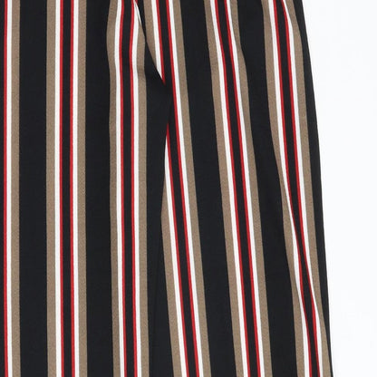 PARISIAN SIGNATURE Womens Multicoloured Striped Polyester Trousers Size 8 Regular