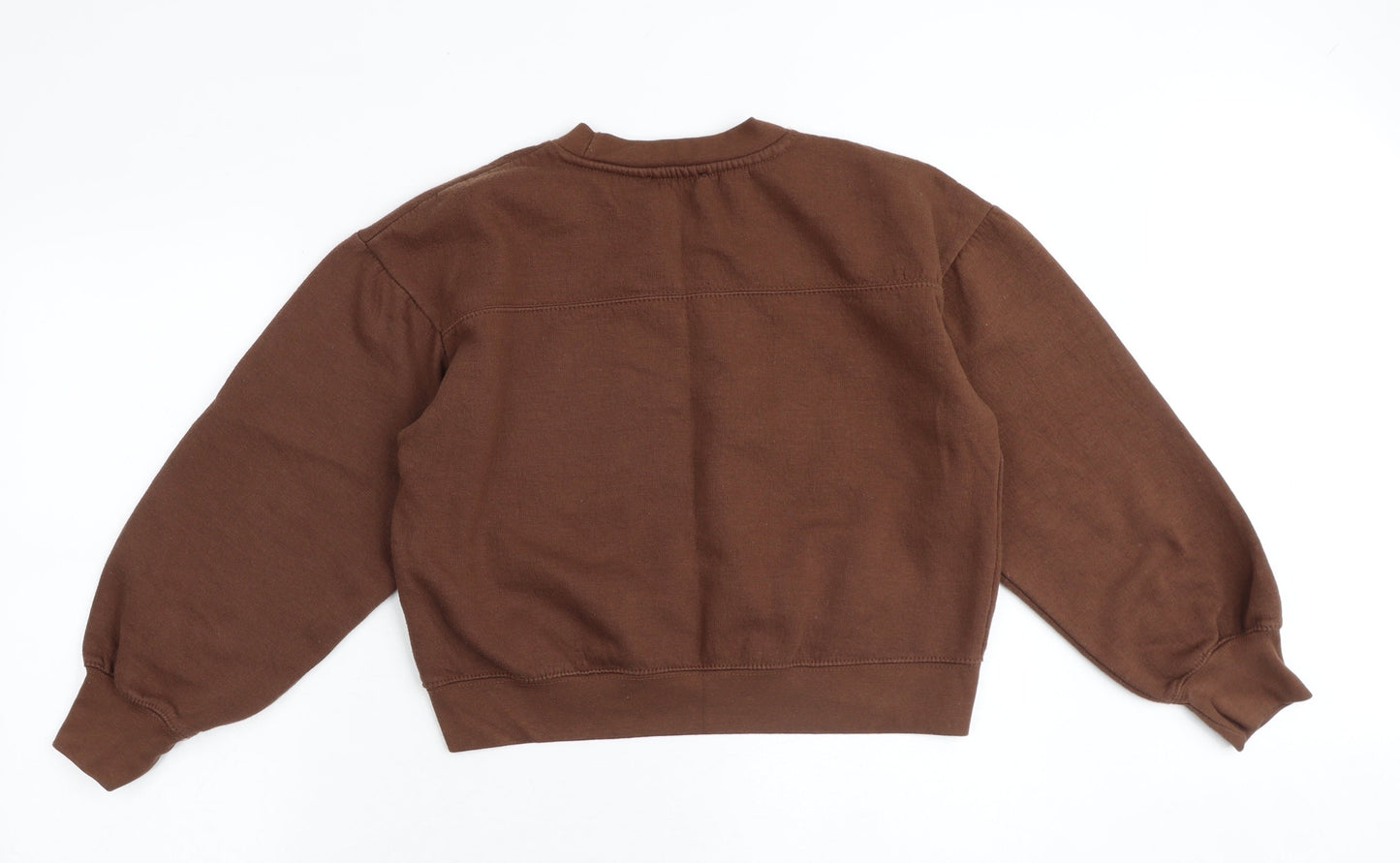 Zara Womens Brown Cotton Pullover Sweatshirt Size S Pullover