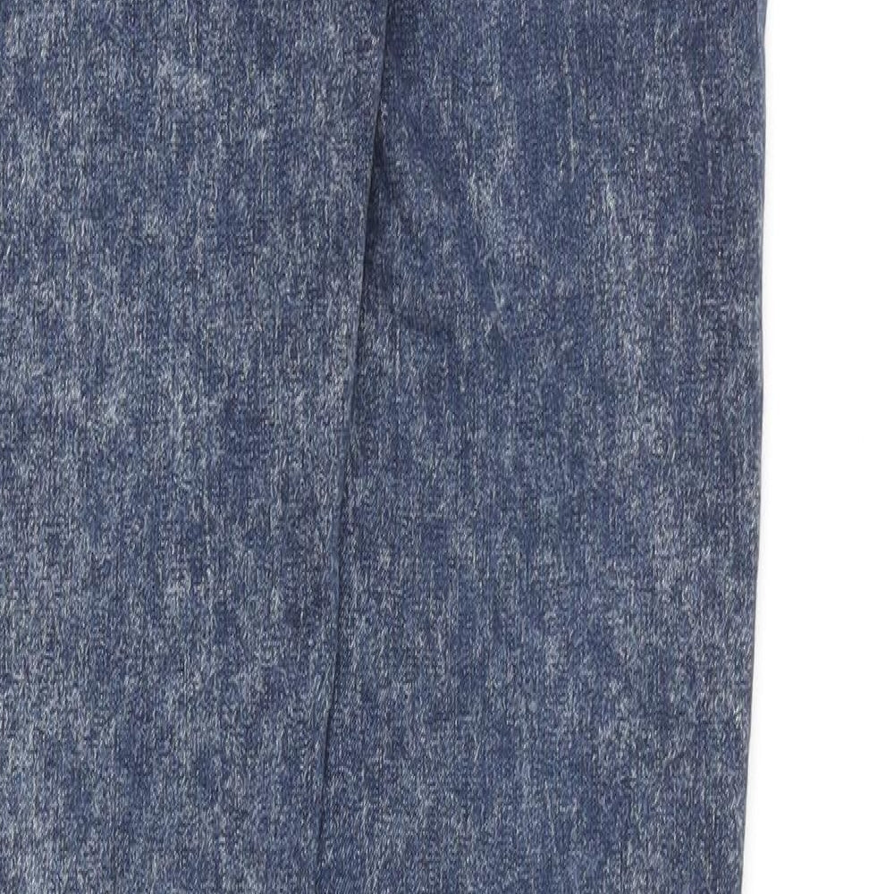 Topshop Womens Blue Cotton Skinny Jeans Size 28 in Regular Zip