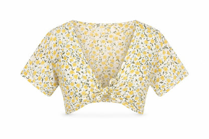 Womens UK Size M Urban Outfitters Multicoloured Cropped Blouse