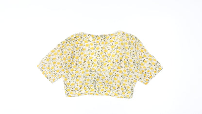 Womens UK Size M Urban Outfitters Multicoloured Cropped Blouse