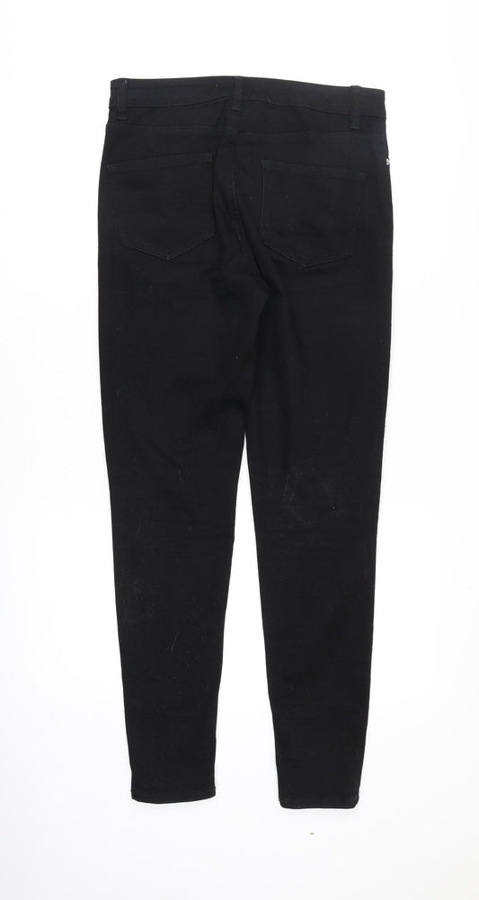 Denim & Co. Womens Black Cotton Skinny Jeans Size 12 Slim Zip