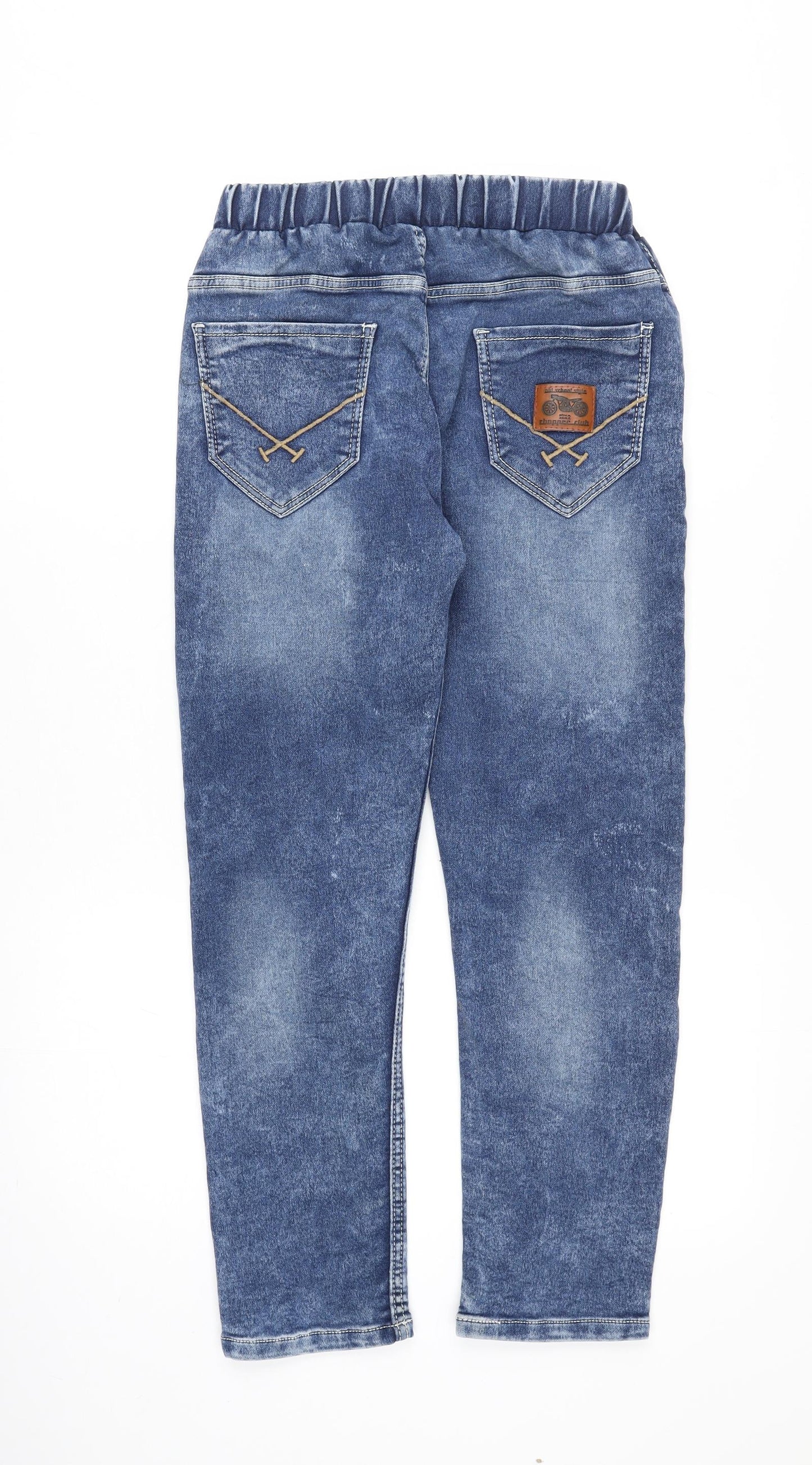 Chopper Club Womens Blue Cotton Straight Jeans Size 6 Regular