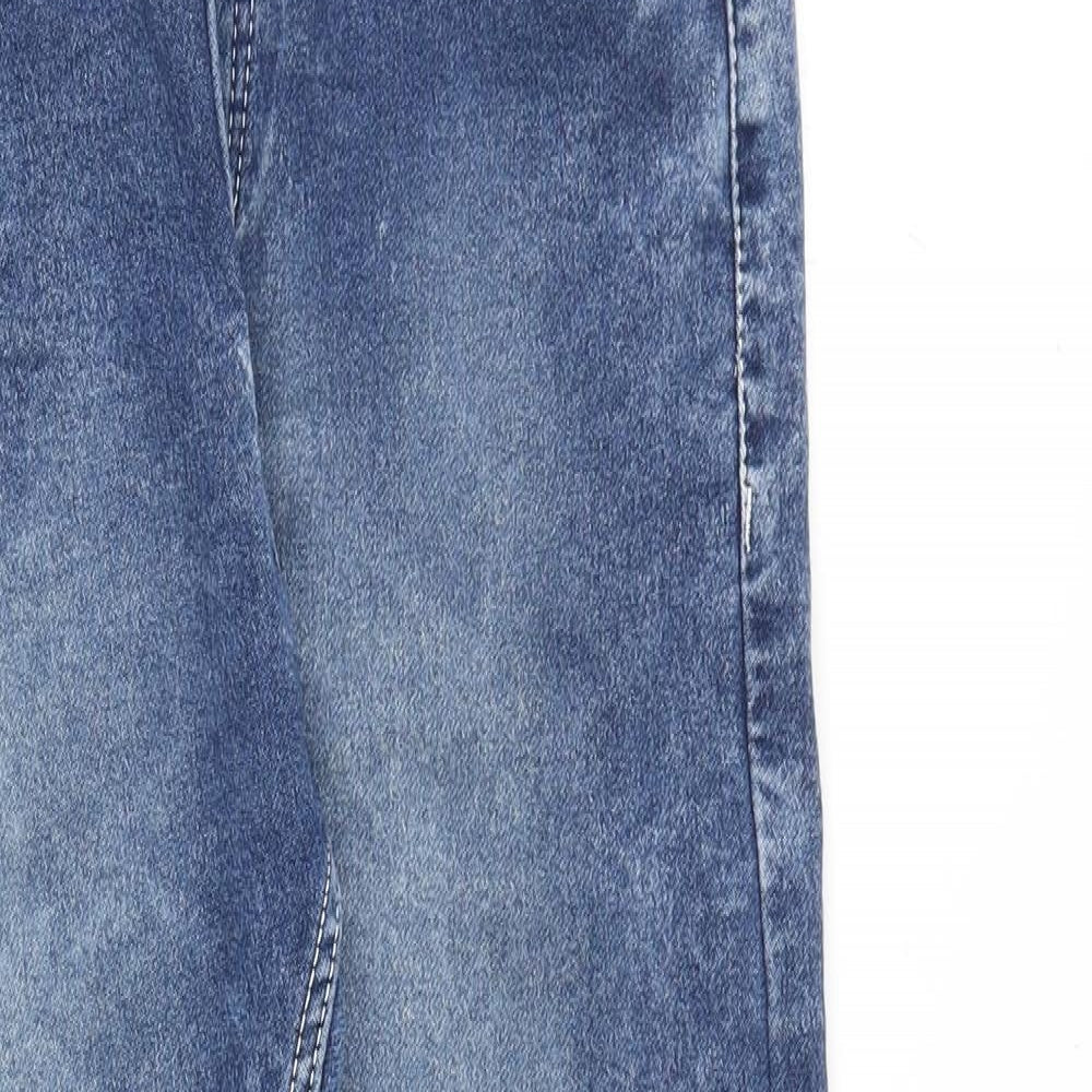 Chopper Club Womens Blue Cotton Straight Jeans Size 6 Regular