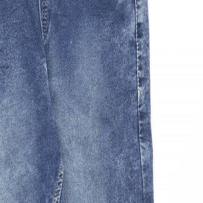 Chopper Club Womens Blue Cotton Straight Jeans Size 6 Regular