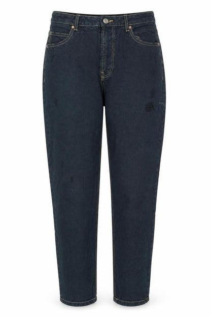 Womens UK Size 10 Bershka Regular Fit Mom Blue Jeans
