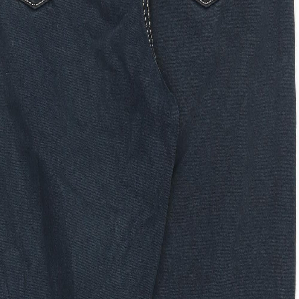 Bershka Womens Blue Cotton Mom Jeans Size 10 Regular Zip