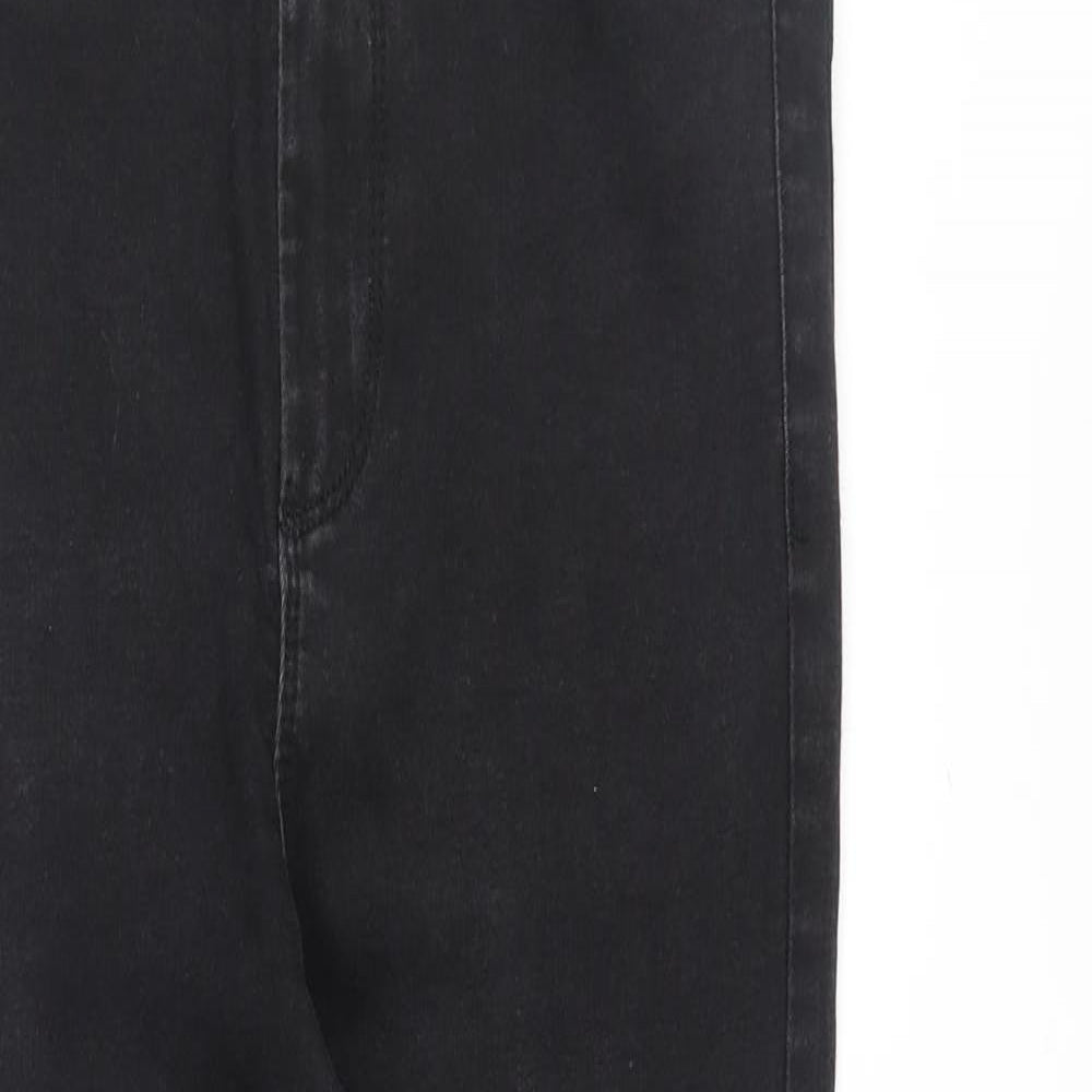 Denim & Co. Womens Black Cotton Skinny Jeans Size 12 Regular Zip
