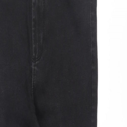 Denim & Co. Womens Black Cotton Skinny Jeans Size 12 Regular Zip