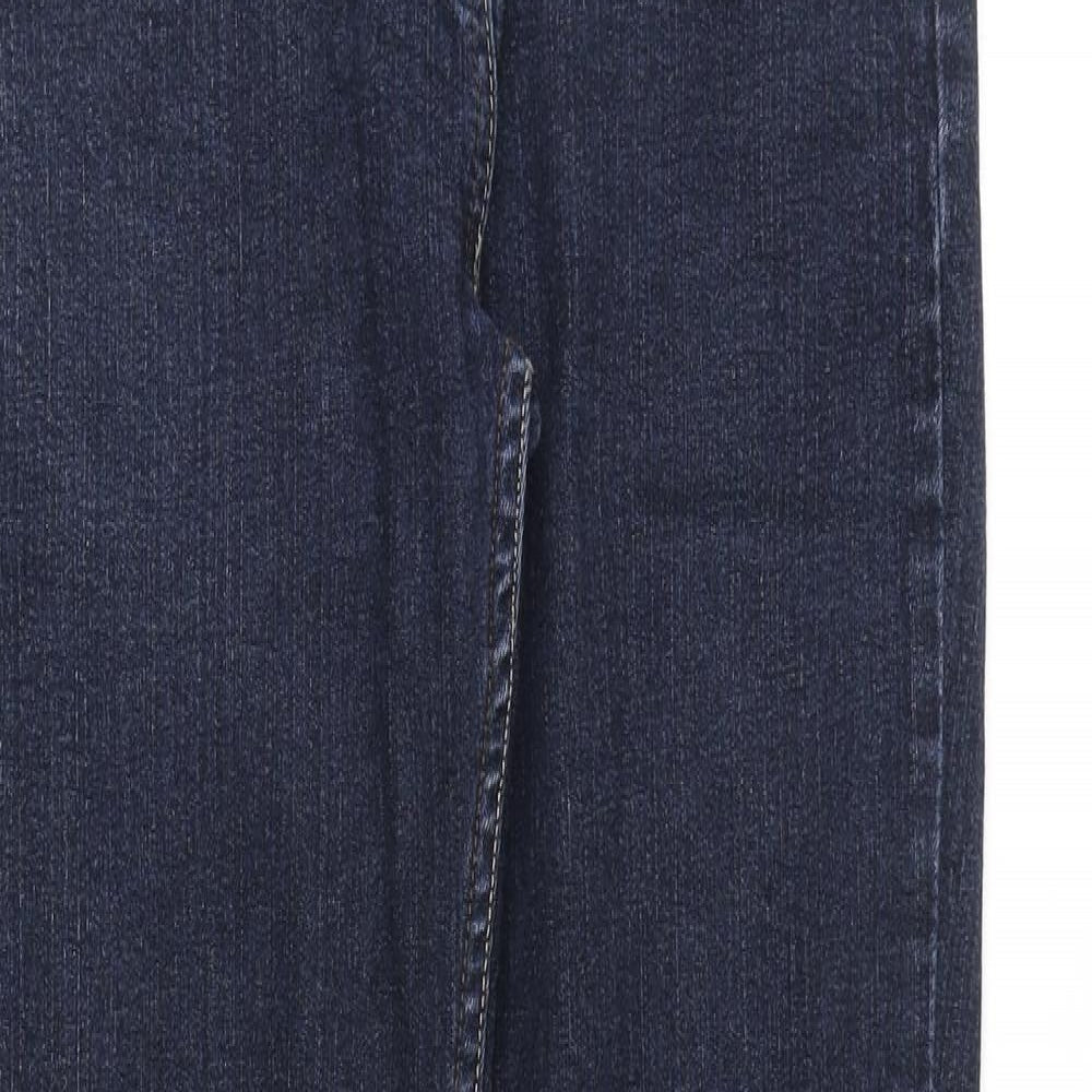Denim & Co. Womens Blue Cotton Skinny Jeans Size 10 Regular Zip