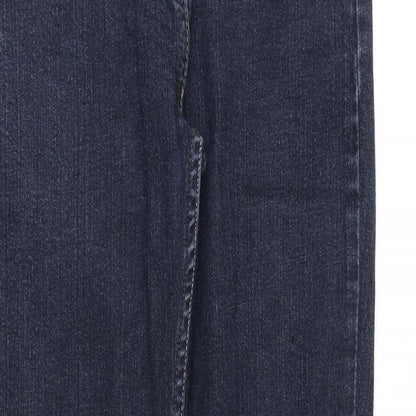 Denim & Co. Womens Blue Cotton Skinny Jeans Size 10 Regular Zip