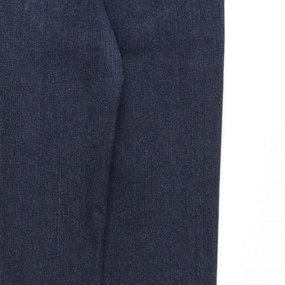 Denim & Co. Womens Blue Cotton Skinny Jeans Size 10 Regular Zip