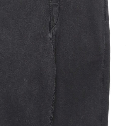 H&M Girls Black Cotton Skinny Jeans Size 13-14 Years Regular Zip
