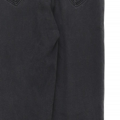 H&M Girls Black Cotton Skinny Jeans Size 13-14 Years Regular Zip