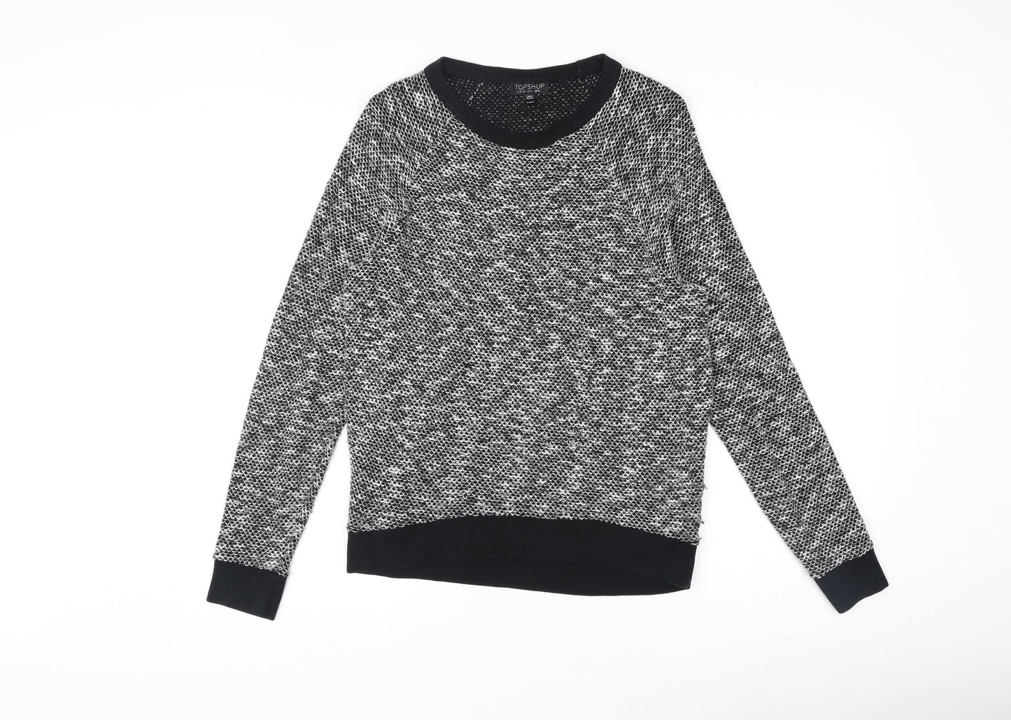 Womens UK Size 8 Topshop Black Basic Blouse
