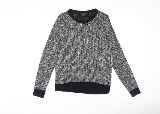 Womens UK Size 8 Topshop Black Basic Blouse