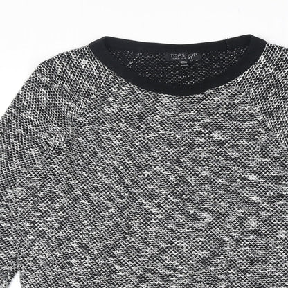 Womens UK Size 8 Topshop Black Basic Blouse