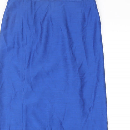 Lakeland Womens Blue Viscose Straight & Pencil Skirt Size 18 Zip