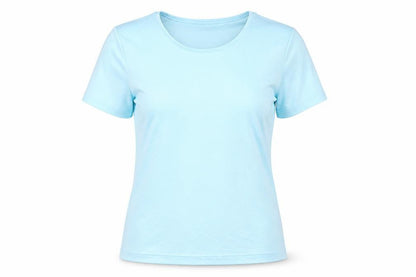 Womens UK Size 14 Emreco Blue Basic T-Shirt