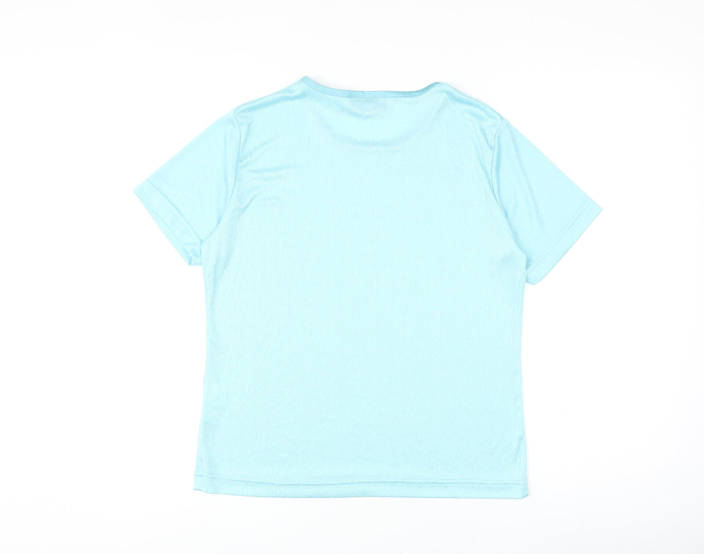 Womens UK Size 14 Emreco Blue Basic T-Shirt