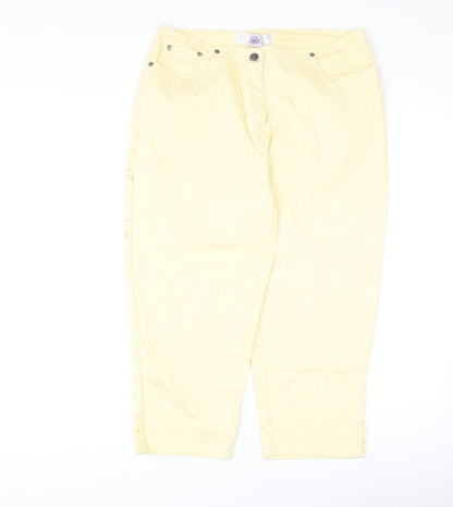 Womens UK Size 14 JDY Regular Fit Straight Yellow Jeans