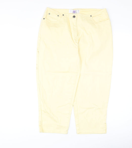 Womens UK Size 14 JDY Regular Fit Straight Yellow Jeans