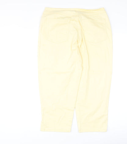 Womens UK Size 14 JDY Regular Fit Straight Yellow Jeans