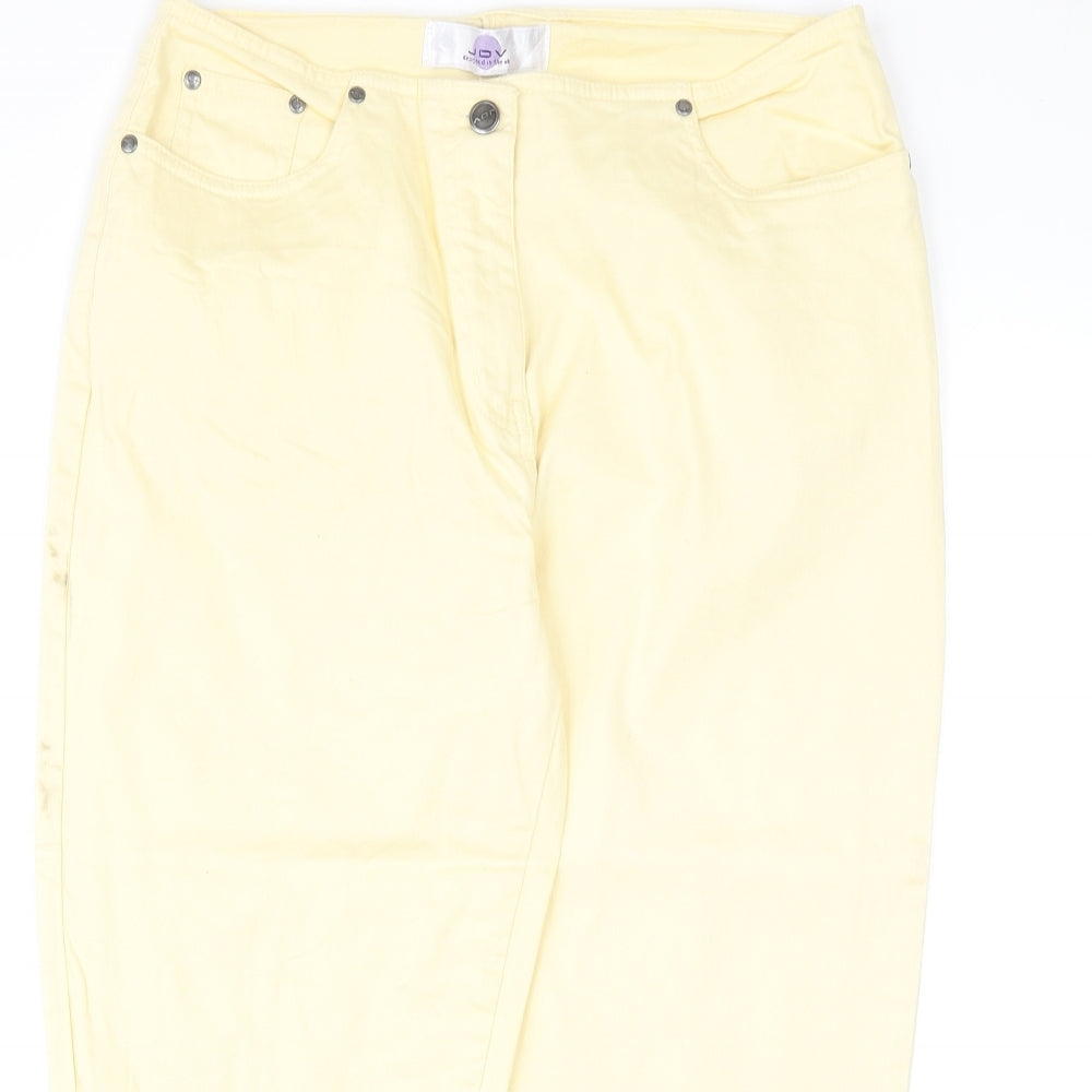 Womens UK Size 14 JDY Regular Fit Straight Yellow Jeans