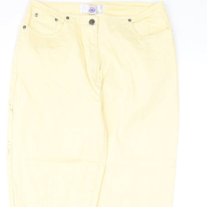 Womens UK Size 14 JDY Regular Fit Straight Yellow Jeans