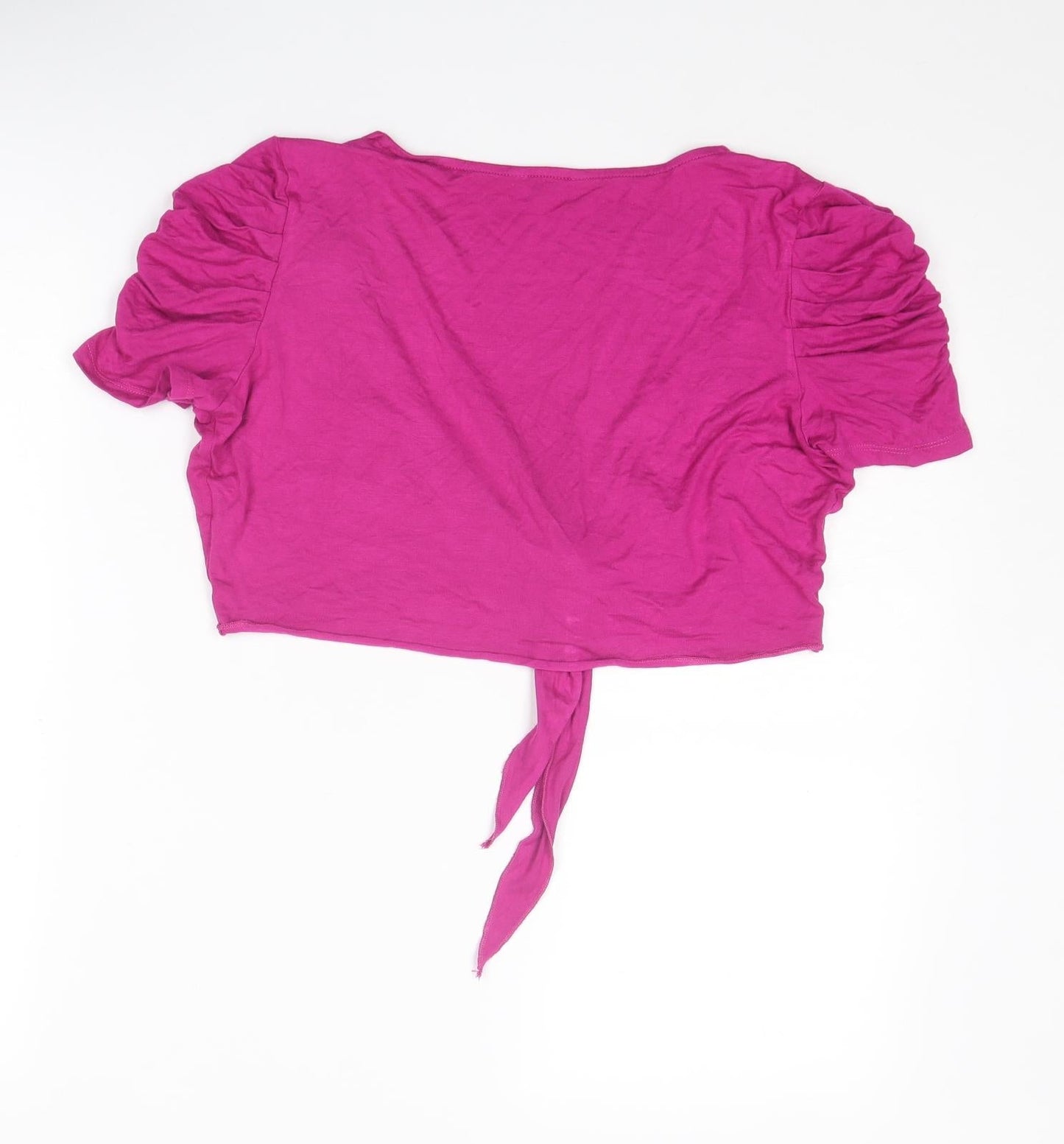 Womens UK Size 12 Per Una Pink Cropped T-Shirt