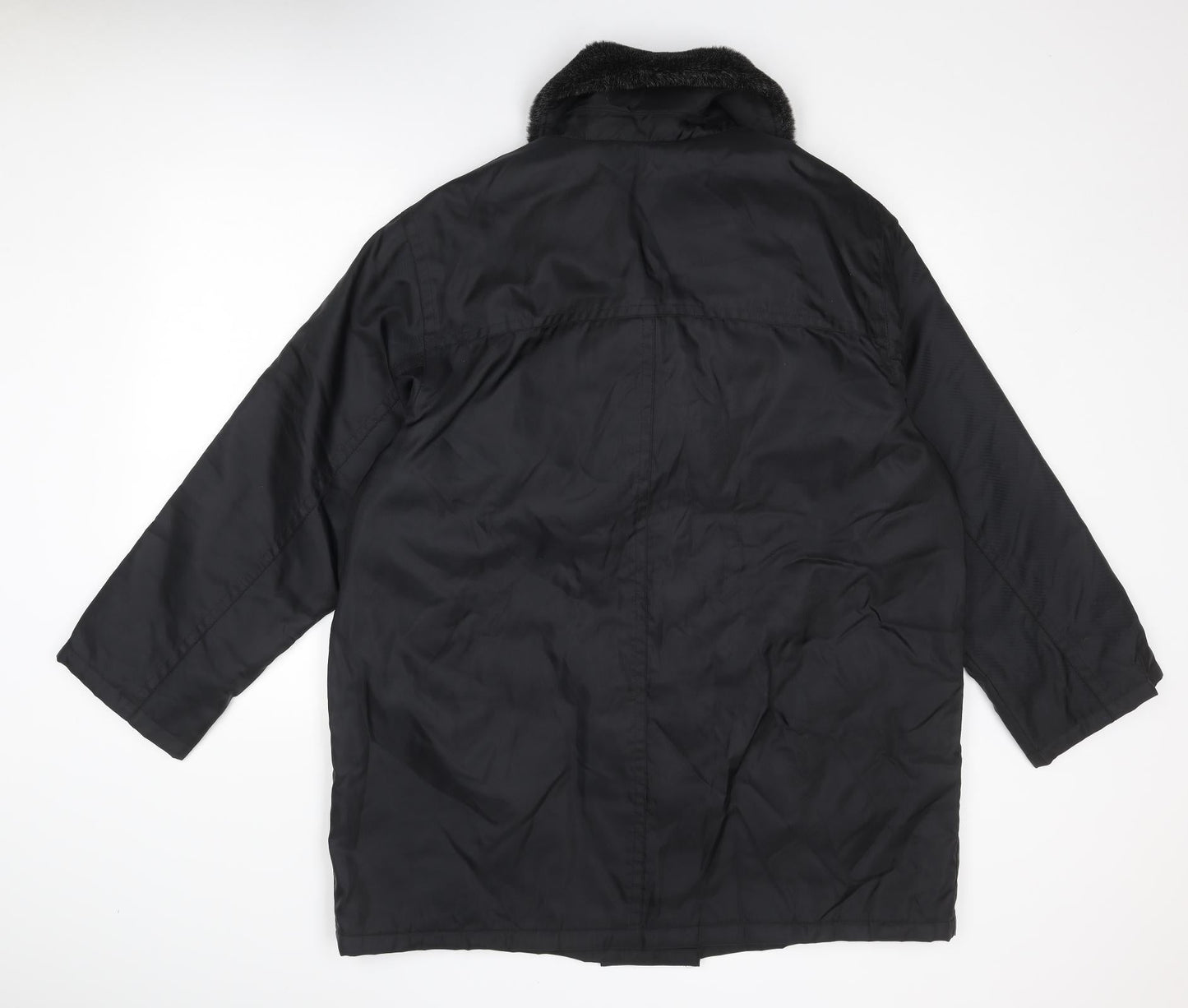 Womens UK Size 16 Marks and Spencer Black Overcoat