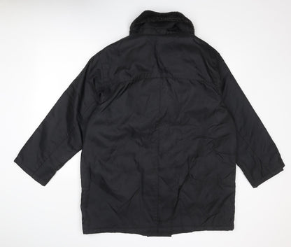 Womens UK Size 16 Marks and Spencer Black Overcoat