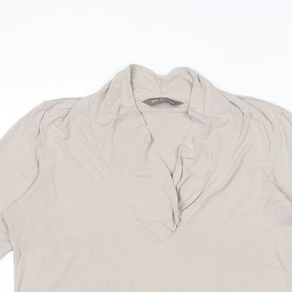 Womens UK Size 16 Marks and Spencer Beige Basic T-Shirt