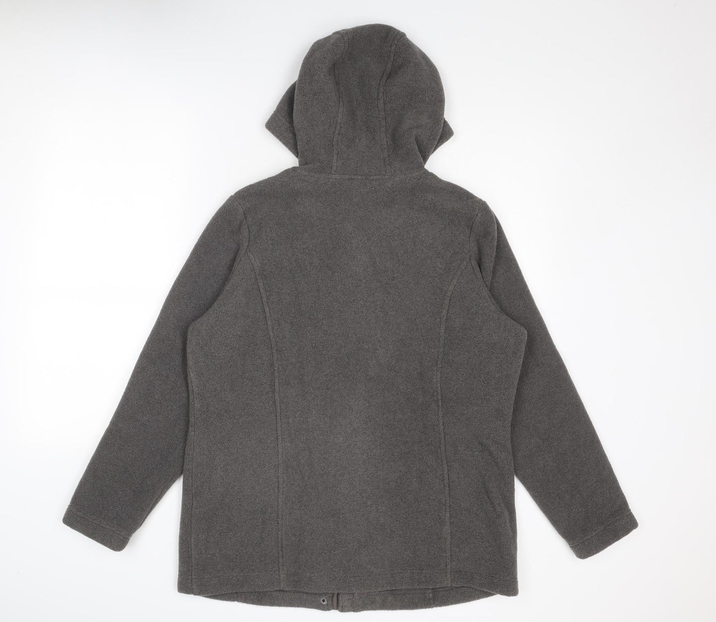 Classic Womens Grey Overcoat Coat Size 16 Zip - Duffle Coat