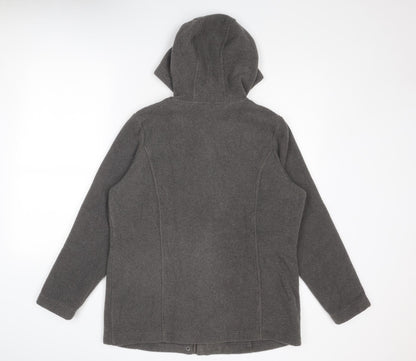 Classic Womens Grey Overcoat Coat Size 16 Zip - Duffle Coat