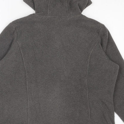 Classic Womens Grey Overcoat Coat Size 16 Zip - Duffle Coat