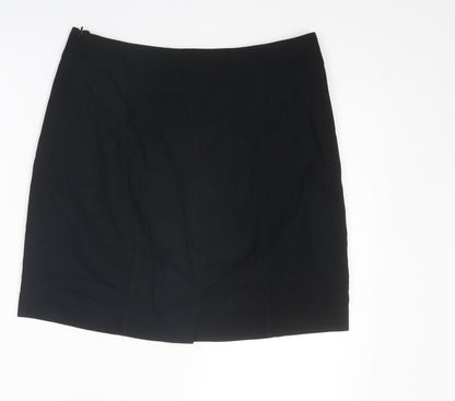 The Collection Womens Black Polyester Straight & Pencil Skirt Size 12 Zip