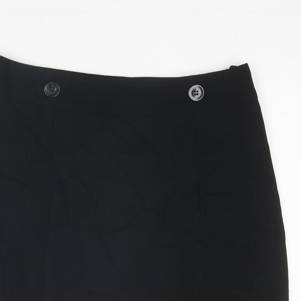 The Collection Womens Black Polyester Straight & Pencil Skirt Size 12 Zip