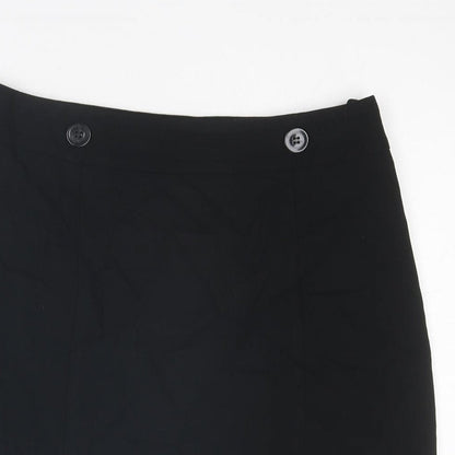 The Collection Womens Black Polyester Straight & Pencil Skirt Size 12 Zip