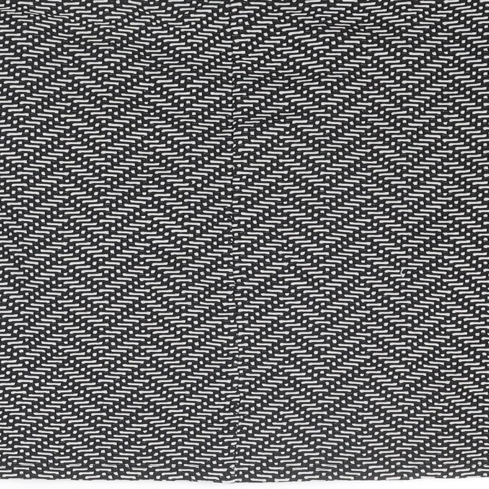 Marks and Spencer Womens Black Geometric Polyester Bandage Skirt Size 14