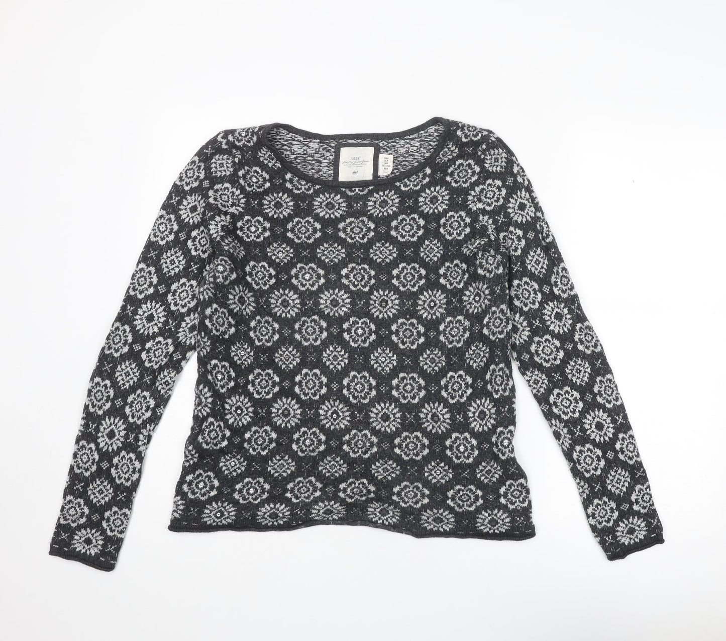 Womens UK Size M H&M Grey Pullover Jumper