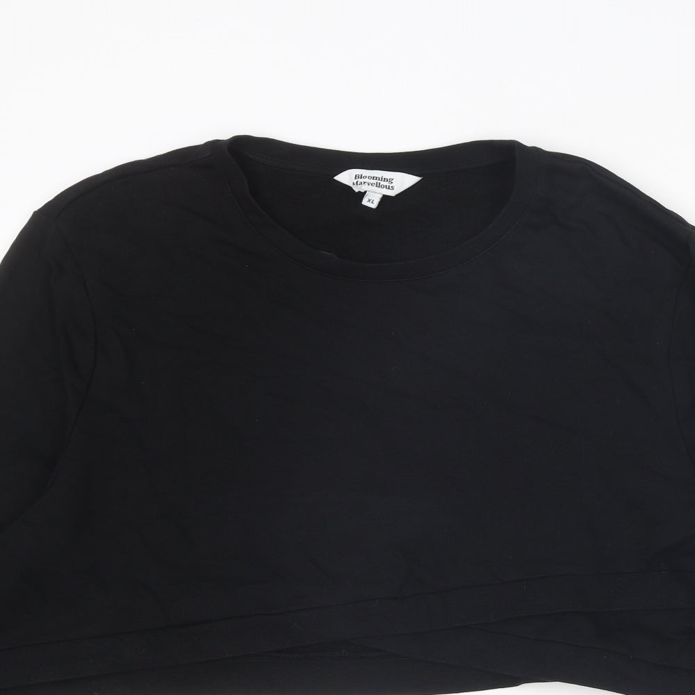 Blooming Marvellous Womens Black Cotton Pullover Sweatshirt Size XL Pullover