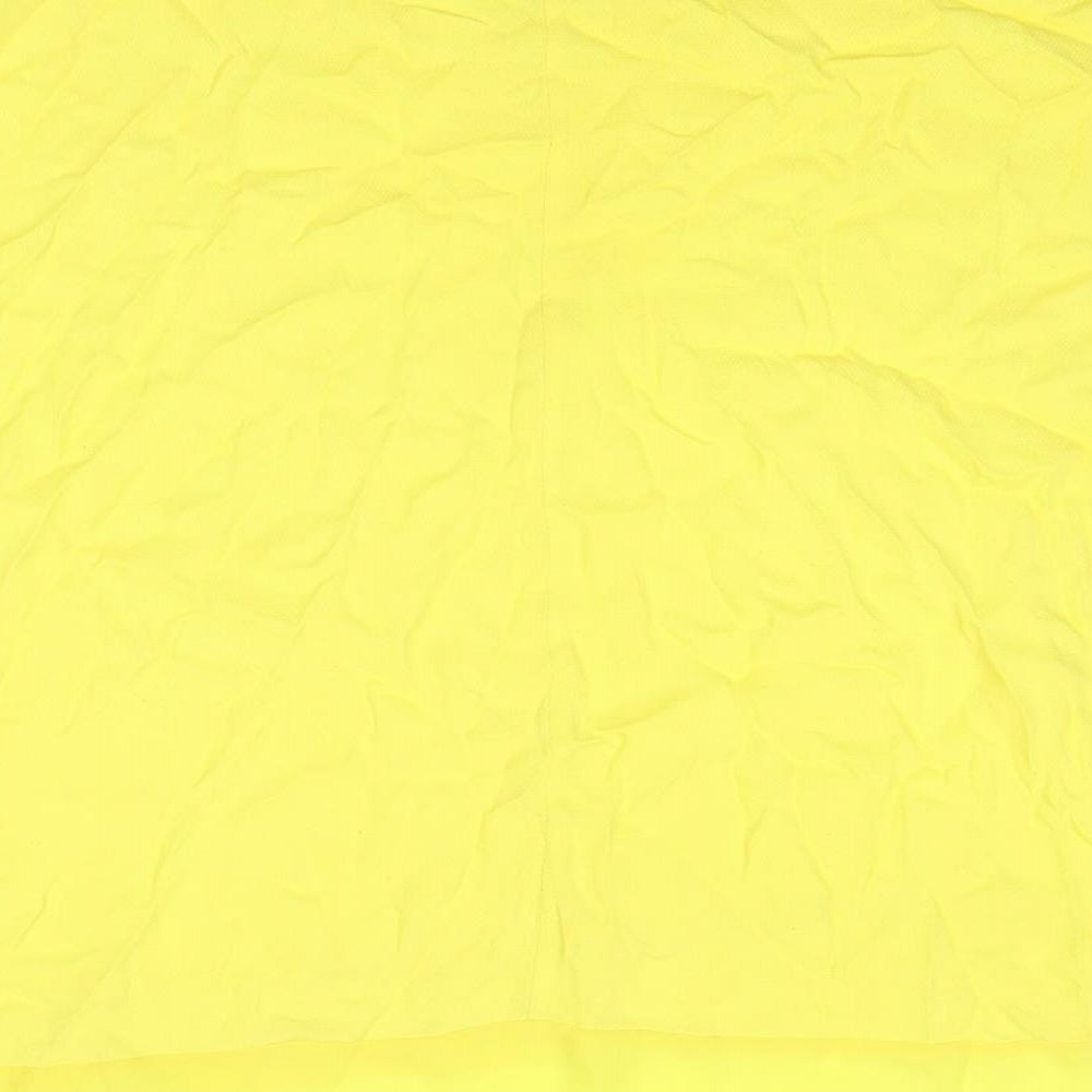 Womens UK Size 12 River Island Yellow Basic T-Shirt