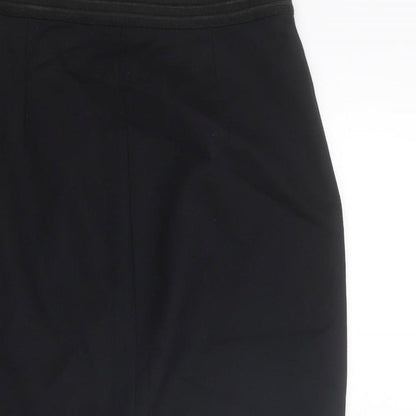French Connection Womens Black Cotton Straight & Pencil Skirt Size 6 Zip