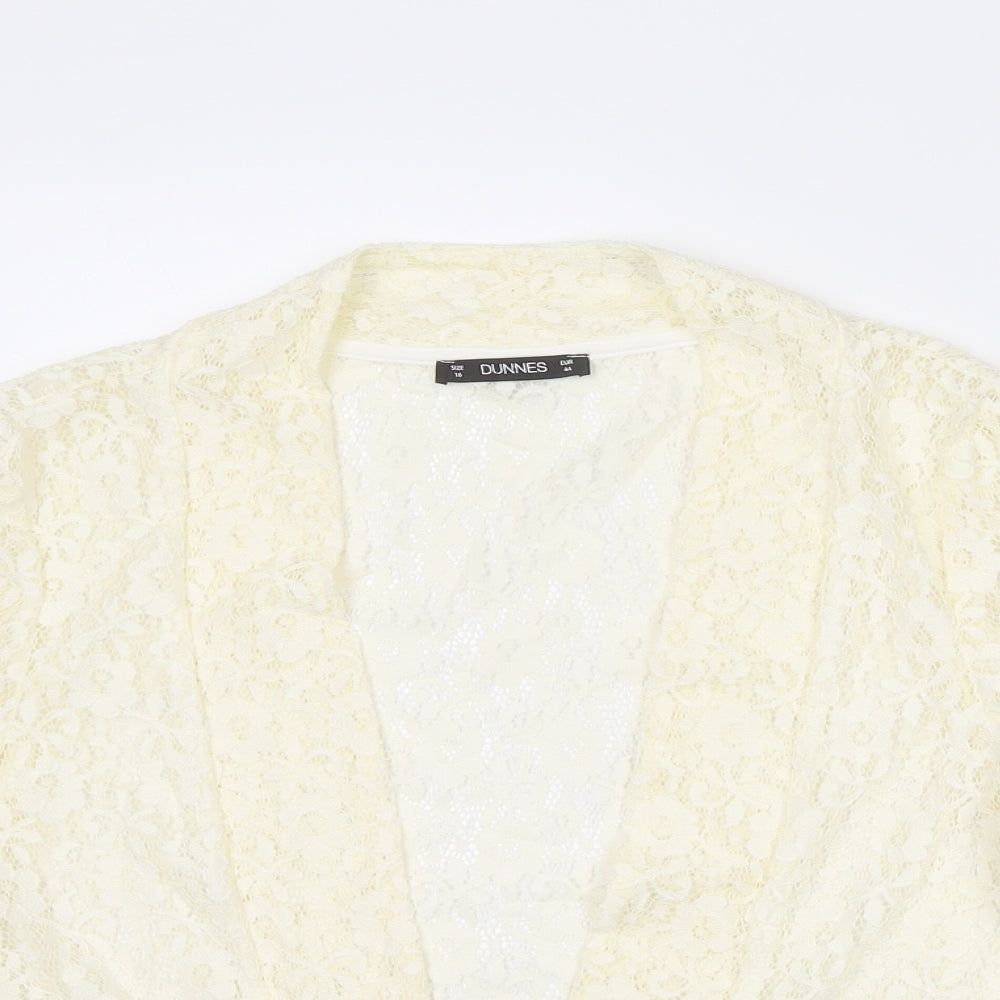 Womens UK Size 14 Dunnes Stores Ivory Kimono Blouse