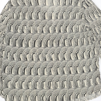 Mia Moda Womens Beige Geometric Polyester Basic Button-Up Size 18 Collared