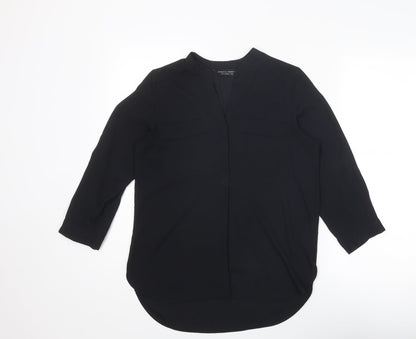 Womens UK Size 6 Dorothy Perkins Black Basic Button-Up
