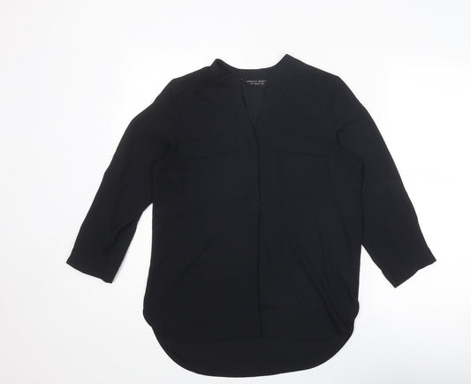 Womens UK Size 6 Dorothy Perkins Black Basic Button-Up