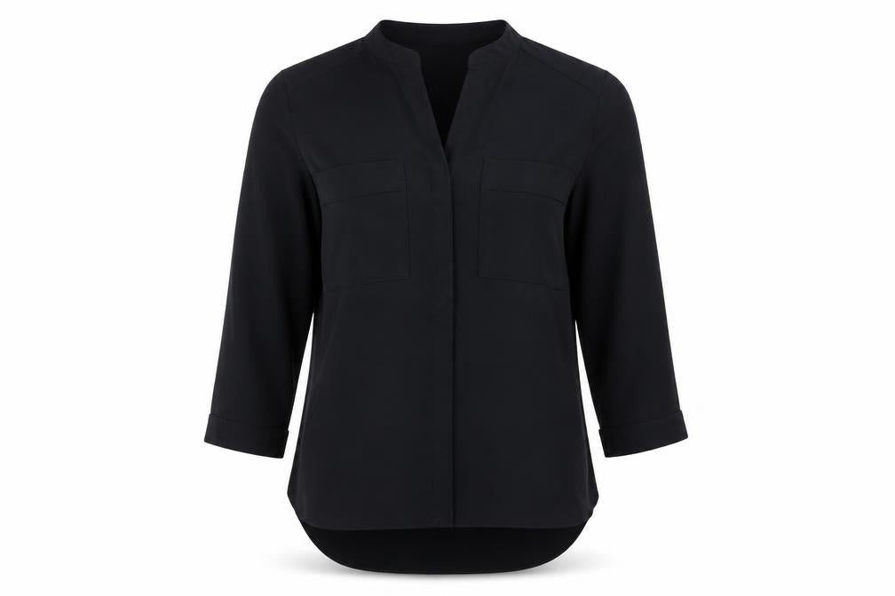 Womens UK Size 6 Dorothy Perkins Black Basic Button-Up
